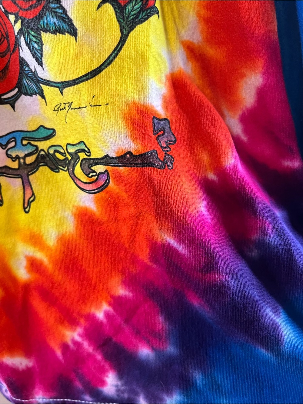 Liquid Blue Grateful Dead “Space Your Face” Long Sleeve Tie Dye T-shirt RARE - Picture 5 of 9
